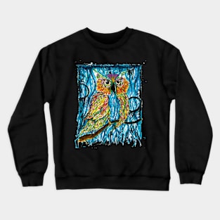 Abstract Owl Crewneck Sweatshirt